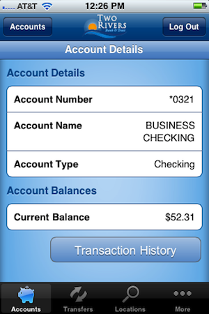 iPhone Account Details